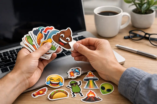 57 Funny Words for Stickers That Actually Land - Peelory