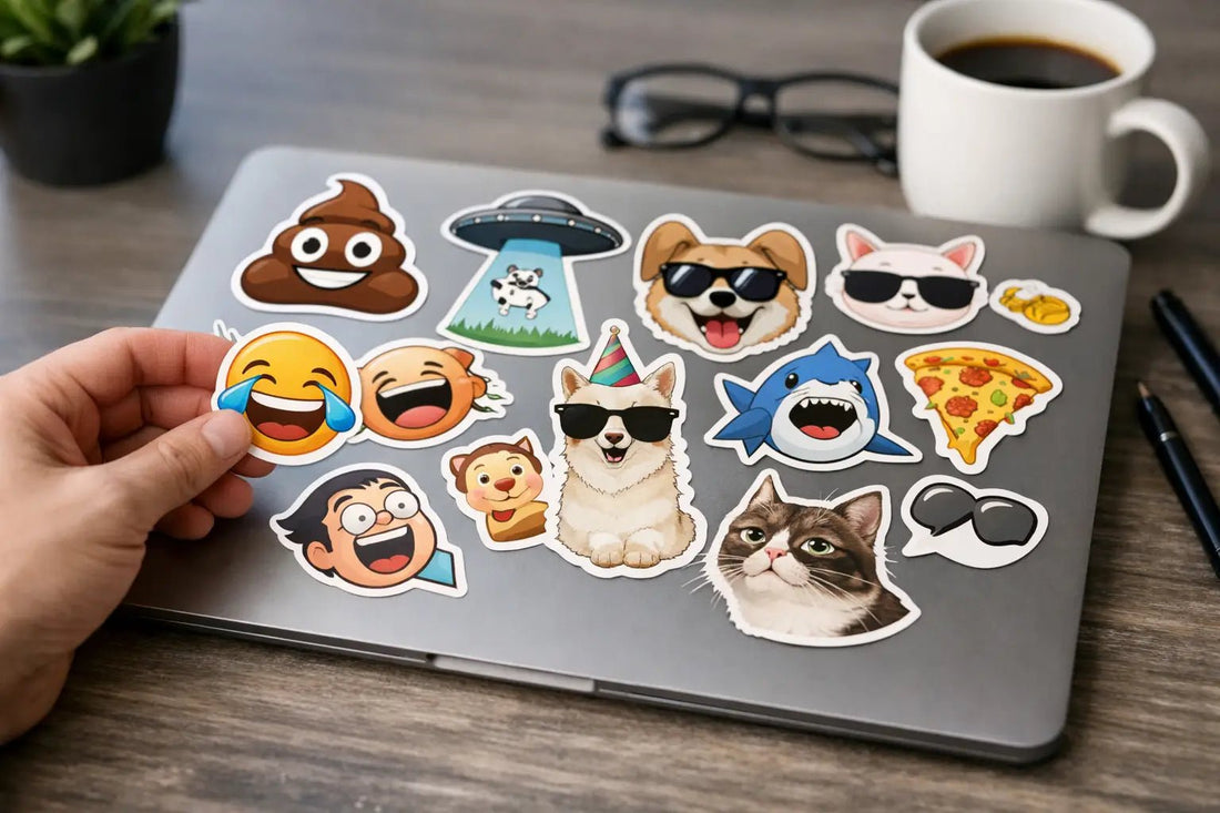 91 Funny Captions for Stickers That Hit - Peelory