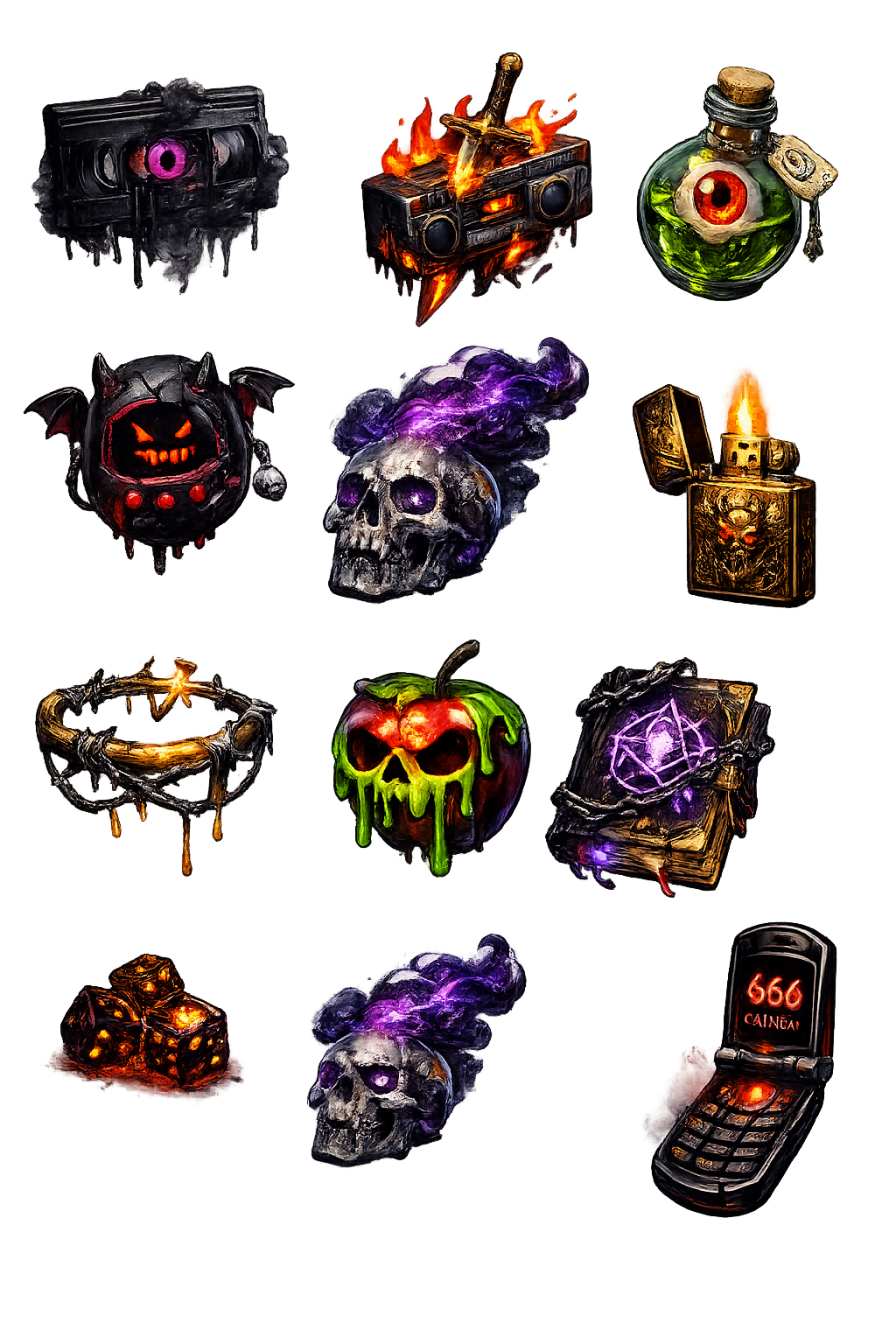 Cursed Relics Sticker Pack - Peelory