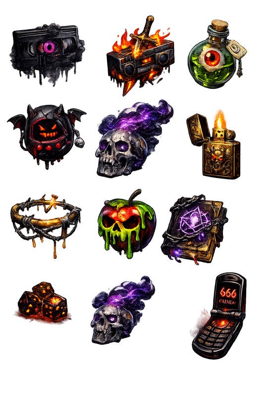 Cursed Relics Sticker Pack - Peelory
