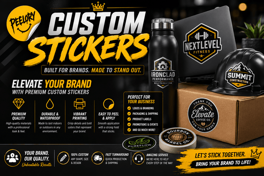 Custom 2x2 Vinyl Stickers — Bulk Business Orders - Peelory