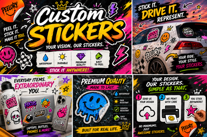 Custom Die - Cut Waterproof Vinyl Stickers - Peelory