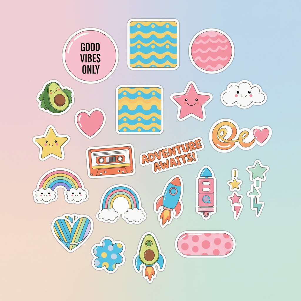 Custom Stickers 1 qty=10 stickers - Peelory