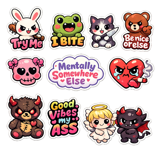 Not So Nice Animals Sticker Pack - Peelory